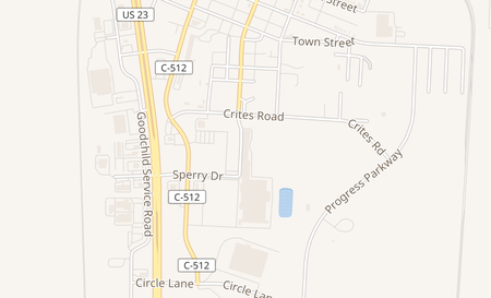 map of 1428 Circleville Plaza Dr. Circleville, OH 43113