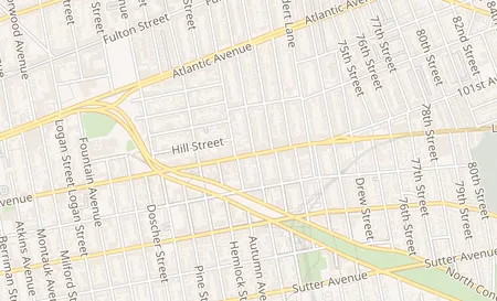 map of 1115 Liberty Ave Brooklyn, NY 11208