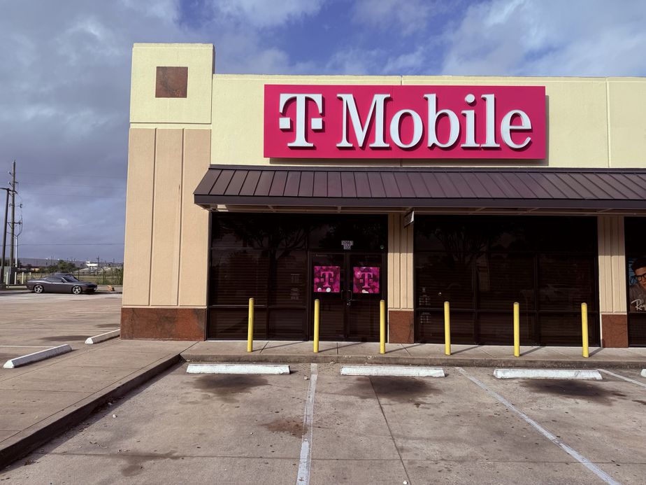 Exterior photo of T-Mobile Store at I-45 & West Rd, Houston, TX