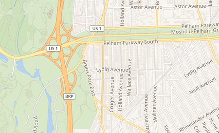 map of 715 Lydig Ave Bronx, NY 10462