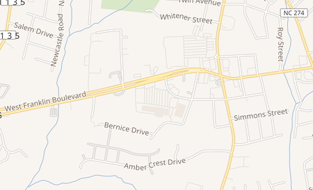 map of 2563 W Franklin Blvd Gastonia, NC 28052