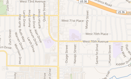 map of 1511 70th Avenue Denver, CO 80221