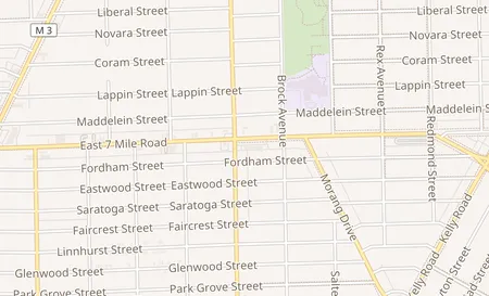 map of 15200 East 7 Mile Rd Detroit, MI 48205