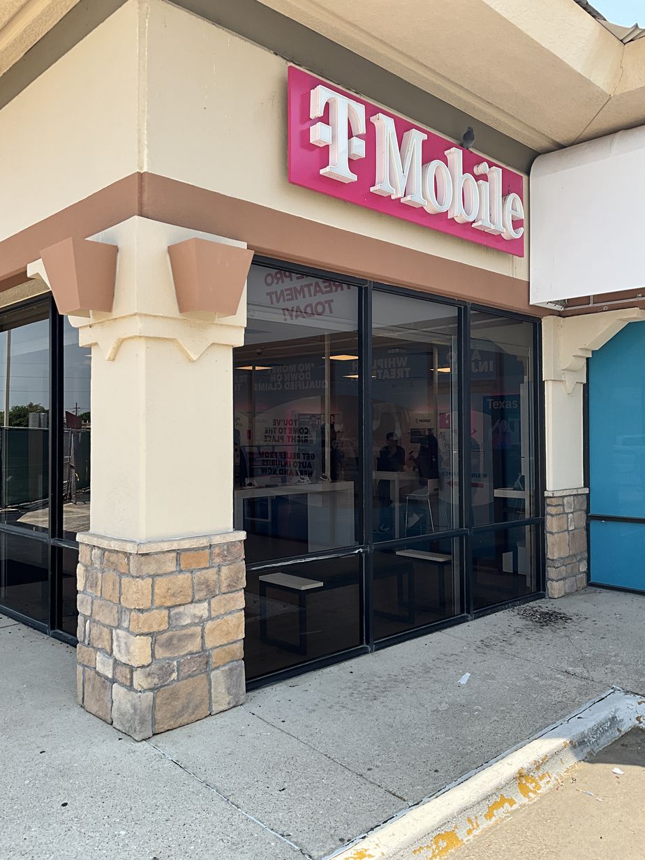 Exterior photo of T-Mobile Store at W Main St & S Edmonds Ln, Lewisville, TX