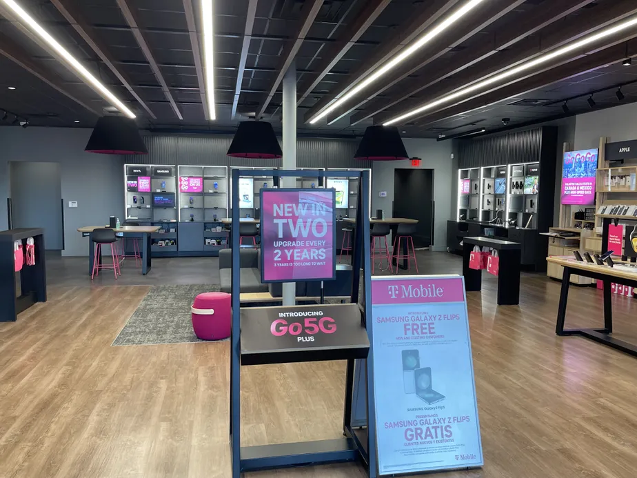 Interior photo of T-Mobile Store at Brookwood Shopping Center, Bensalem, PA