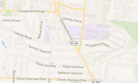 map of 5016 Sidney Rd Cincinnati, OH 45238