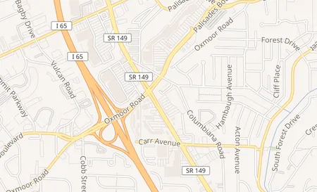 map of 339 Green Springs Hwy Birmingham, AL 35209