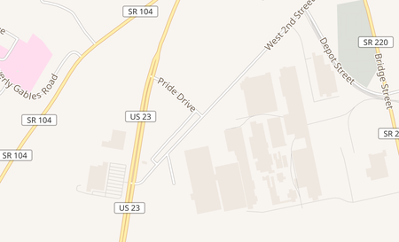 map of 1001 W 2nd St Waverly, OH 45690