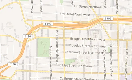 map of 960 Bridge St. NW Grand Rapids, MI 49504