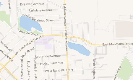 map of 695 Baldwin Ave Ste B Pontiac, MI 48342