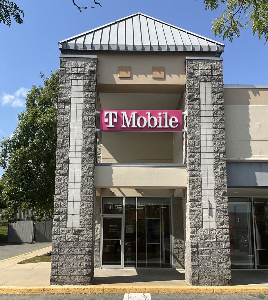 Exterior photo of T-Mobile Store at Cloppers Mill Village, Germantown, MD