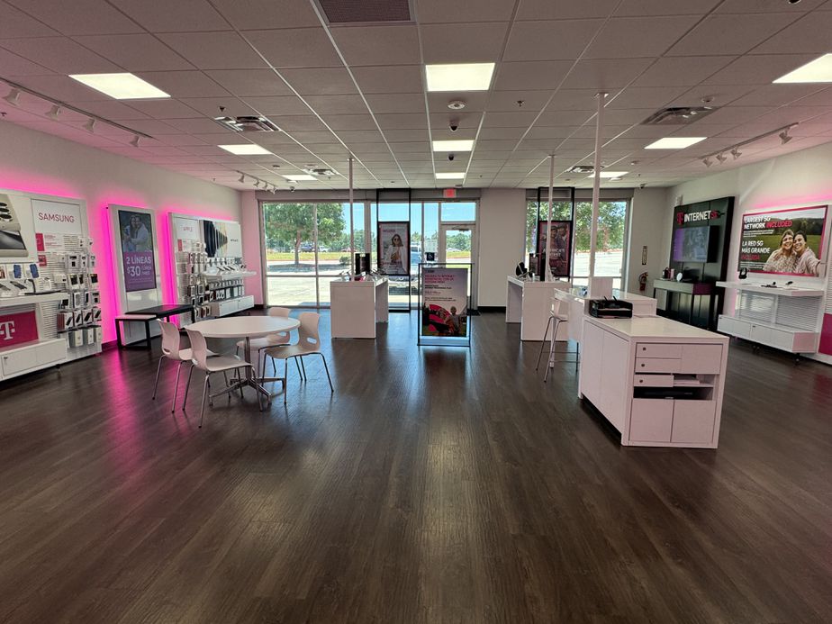 Interior photo of T-Mobile Store at The Village at Cumberland Park, Tyler, TX