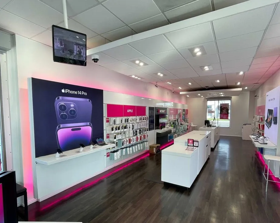 Interior photo of T-Mobile Store at 17th & Santa Ana, Costa Mesa, CA