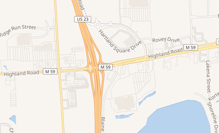 map of 10400 Highland Rd Hartland, MI 48353