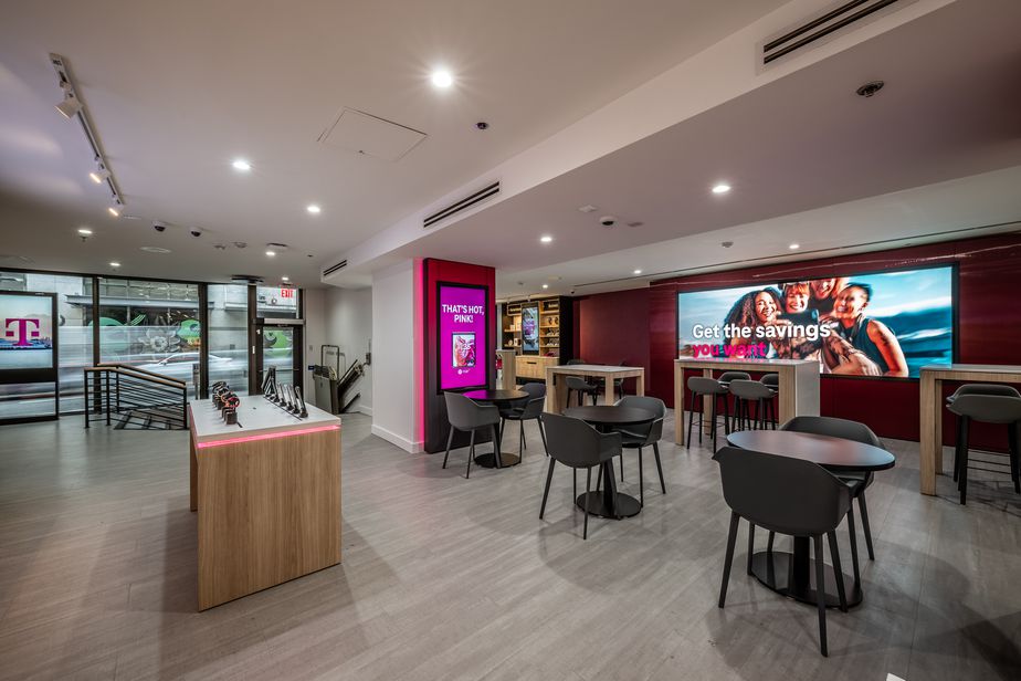 Interior photo of T-Mobile Store at 6th & Pine, Seattle, WA