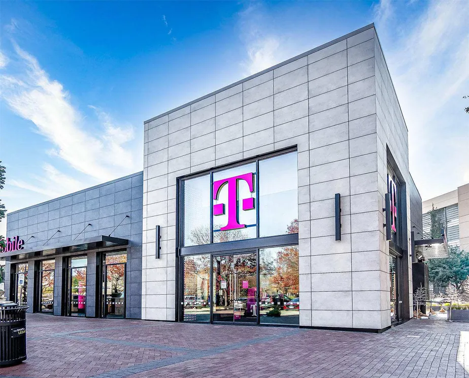 Exterior photo of T-Mobile store at Legacy Dr & N Dallas Parkway, Plano, TX