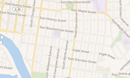 map of 1063 E. River St. Kankakee, IL 60901