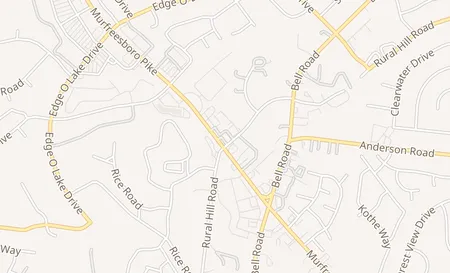 map of 2592 Murfreesboro Pike Nashville, TN 37217