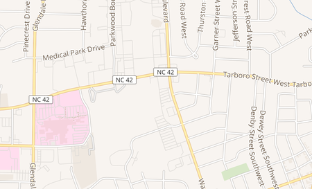 map of 1301 Ward Blvd Ste H2 Wilson, NC 27893