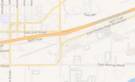 map of 640 E Charles Page Blvd Sand Springs, OK 74063