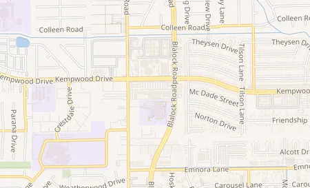 map of 9429 B Kempwood Dr Houston, TX 77080