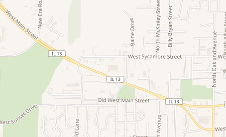 map of 1702 W Main St Carbondale, IL 62901