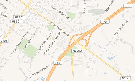 map of 705 E. Parrish Drive Benson, NC 27504