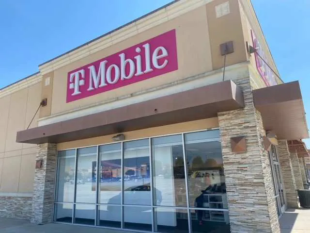 Exterior photo of T-Mobile store at Interstate 45 N & Aaron Pasternack Dr, Conroe, TX