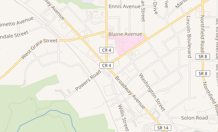 map of 631 Broadway Avenue Bedford, OH 44146