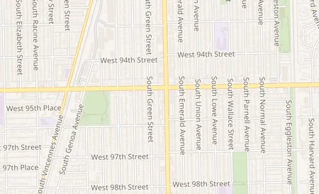 map of 9518 S Halsted St Chicago, IL 60628