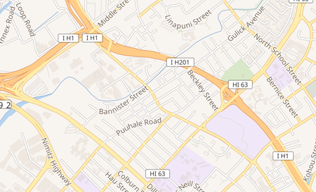 map of 2046 N King St Honolulu, HI 96819