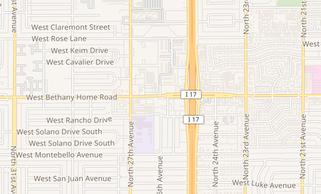 map of 2617 W Bethany Home Rd Ste 5 Phoenix, AZ 85017