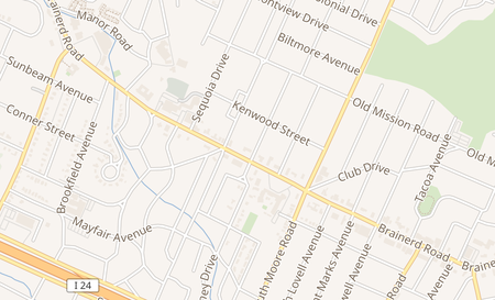map of 4617 Brainerd Rd Suite D Chattanooga, TN 37411