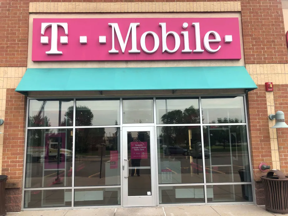 Exterior photo of T-Mobile store at Highway 10 & Round Lake Blvd, Coon Rapids, MN