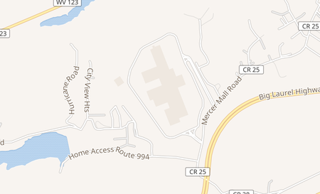 map of 261 Mercer Mall Rd #2 Bluefield, WV 24701