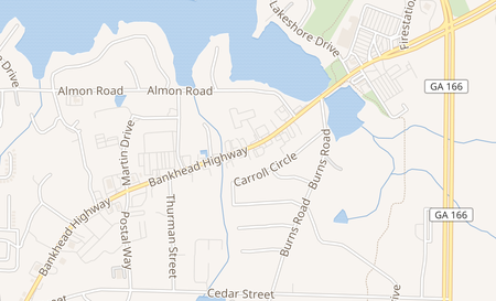 map of 739 Bankhead Hwy Carrollton, GA 30117