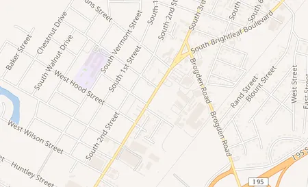 map of 1006 Brightleaf Blvd. Smithfield, NC 27577