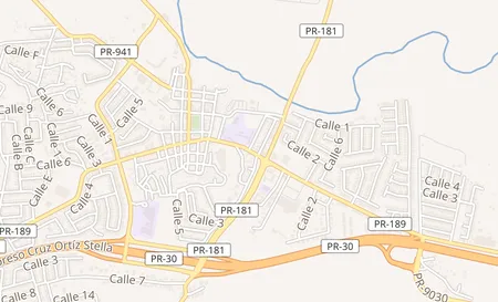 map of D1 Ave Antonio R Barcelo Urb Mirador Universitario 2 Cayey, PR 00736