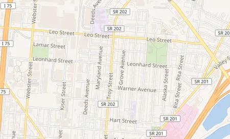 map of 2304 Baltimore Ave Cincinnati, OH 45225
