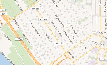 map of 465 Niagara Street Buffalo, NY 14201