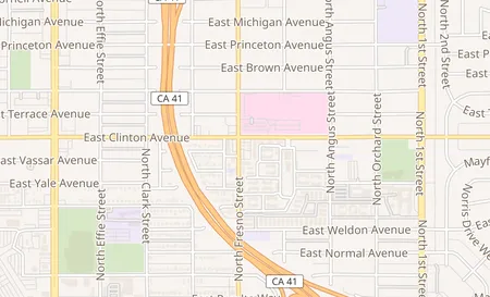 map of 2304 N Fresno St Fresno, CA 93703