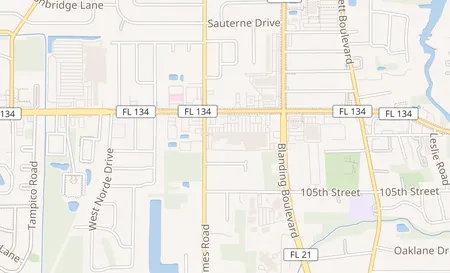 map of 6326 103rd St Jacksonville, FL 32210