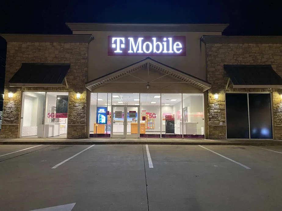 Exterior photo of T-Mobile store at Old San Antonio Rd & Main St, Buda, TX