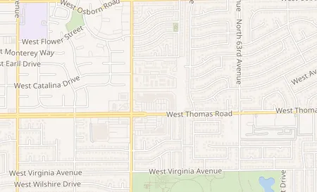 map of 6544 West Thomas Road 30 Phoenix, AZ 85033