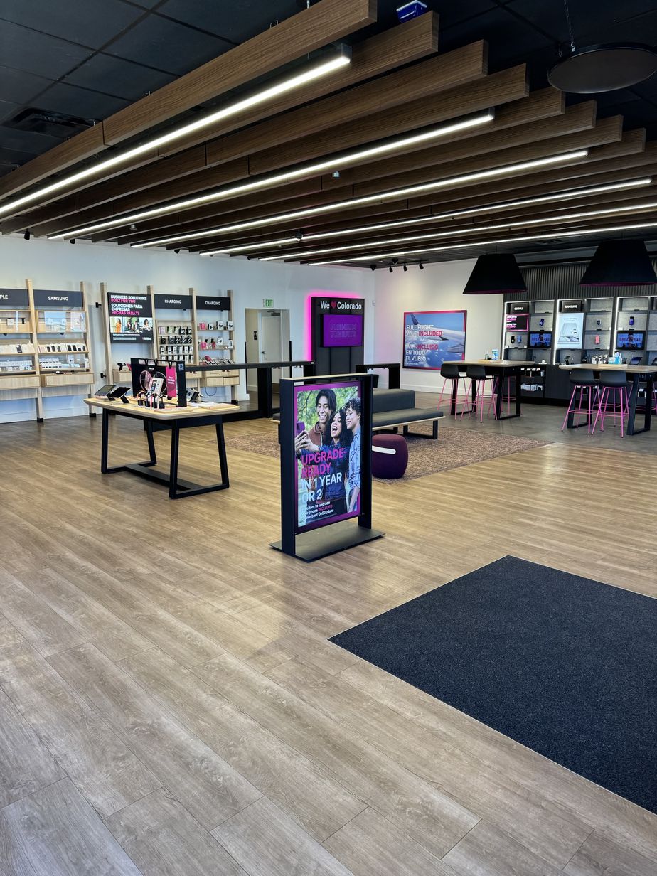 Interior photo of T-Mobile Store at The Shops at Northfield, Denver, CO