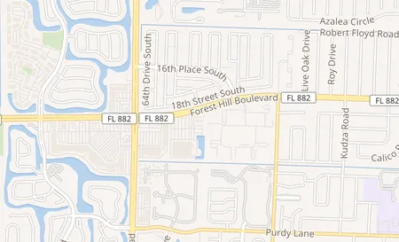 map of 6280 Forest Hill Blvd Greenacres, FL 33415