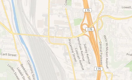 map of 1327 Hopple Street Cincinnati, OH 45225