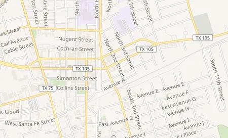 map of 203 E Davis St. Suite D D Conroe, TX 77301
