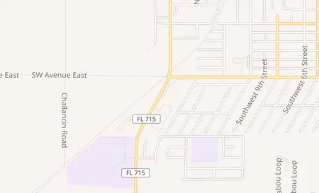 map of 551 Sw 16th St Belle Glade, FL 33430