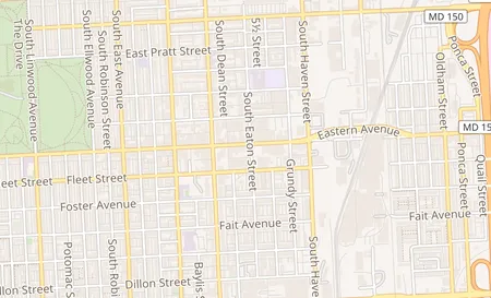 map of 3733 Eastern Ave. Baltimore, MD 21224